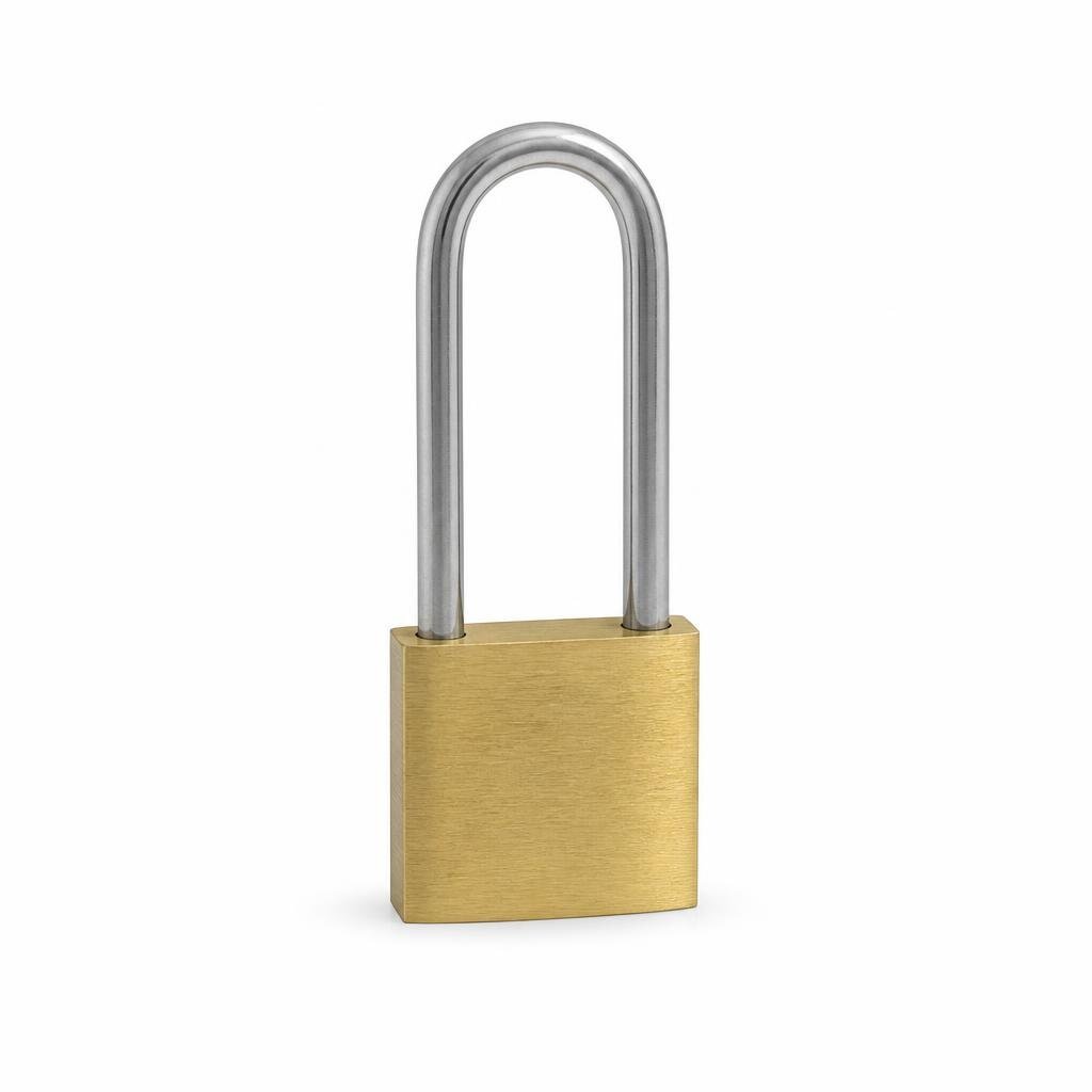 LEMEN PDLLM-BR/IR/L25 25MM BRASS LONG SHACKLE PADLOCK