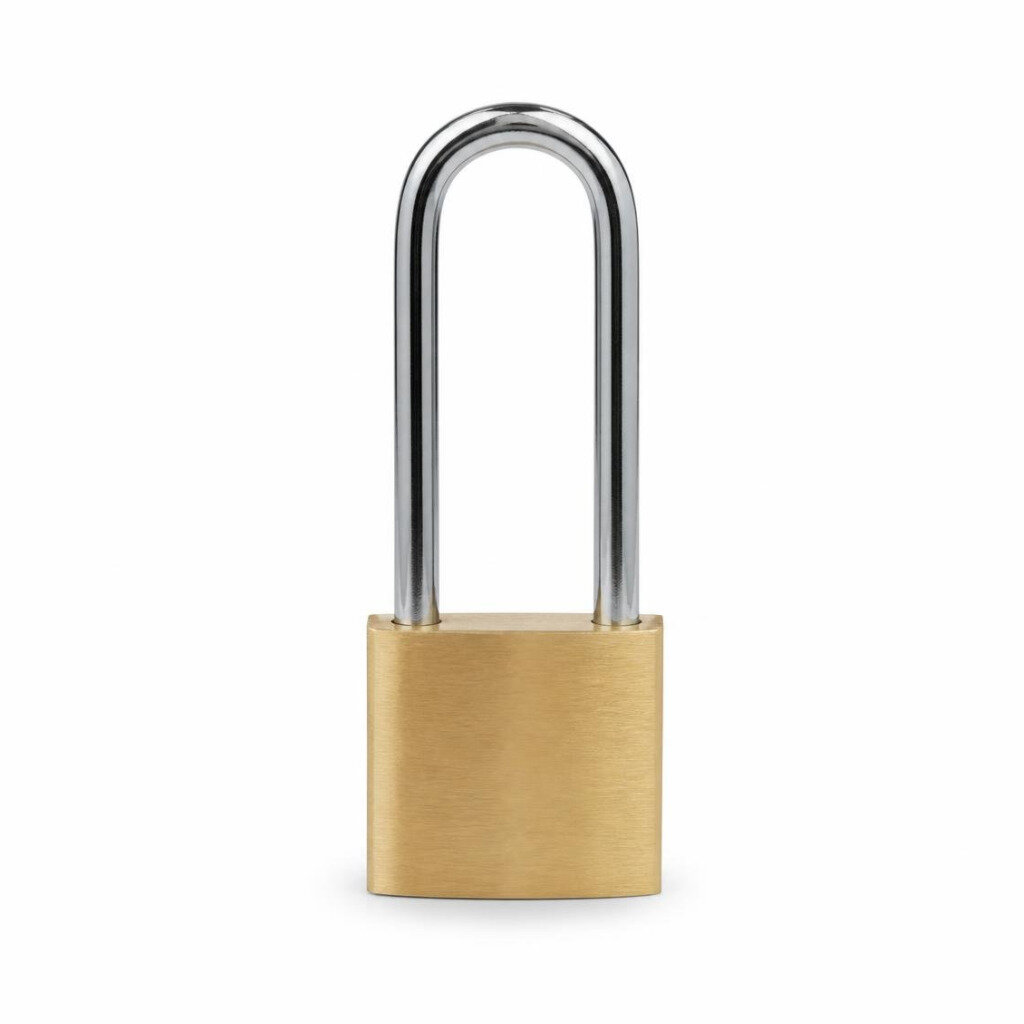LEMEN PDLLM-BR/IR/L50 50MM BRASS LONG SHACKLE PADLOCK