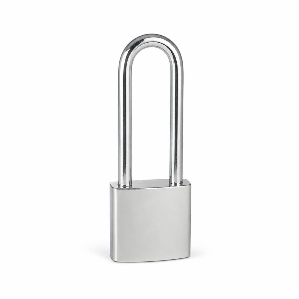 BRAVO 50L 50MM  LONG SHACKLE CHROME PADLOCK