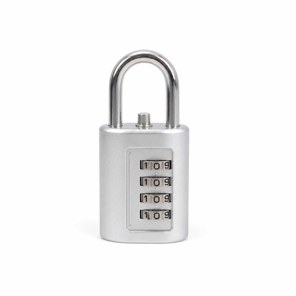 E-MAX 4DIGIT RESETTABLE PADLOCK SILVER