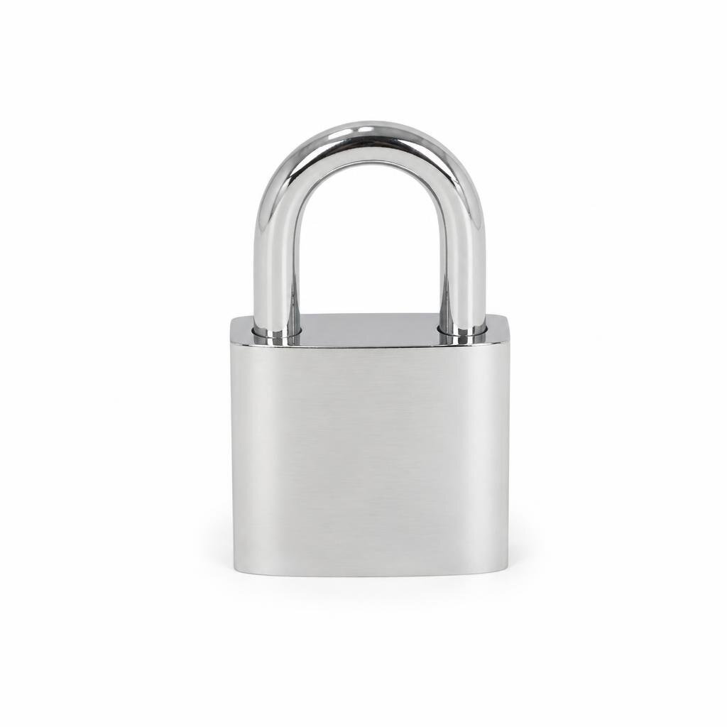 HAGER 40MM LONG CHROME PADLOCK