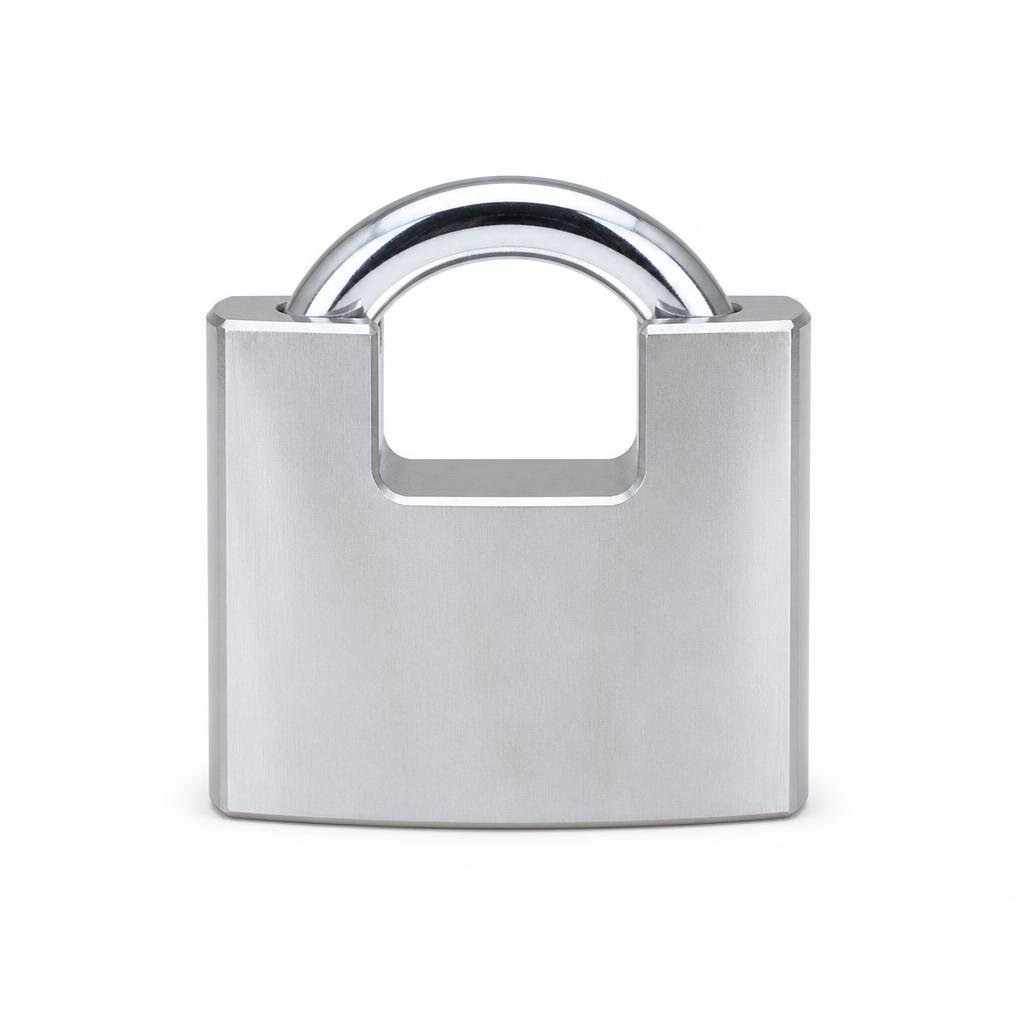 VIRO 77MM PANZER CHROME BRASS PADLOCK