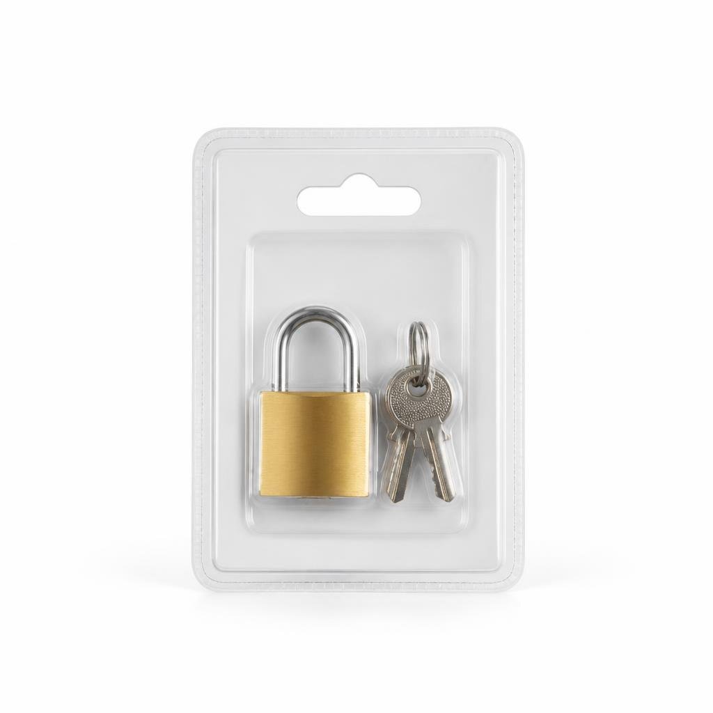 TRI-CIRCLE V-262 25MM BRASS PADLOCK (VISUAL PACK)