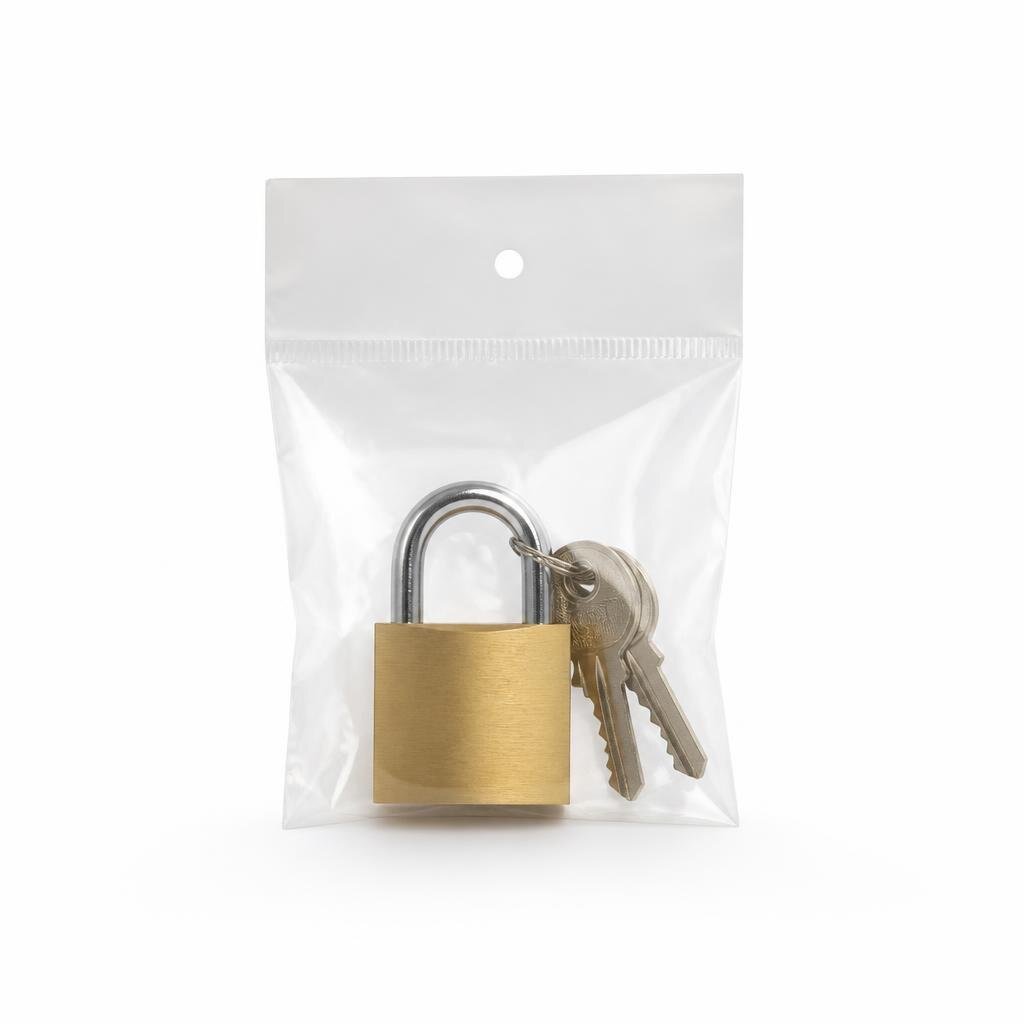 TRI-CIRCLE V-263 32MM BRASS PADLOCK (VISUAL PACK)