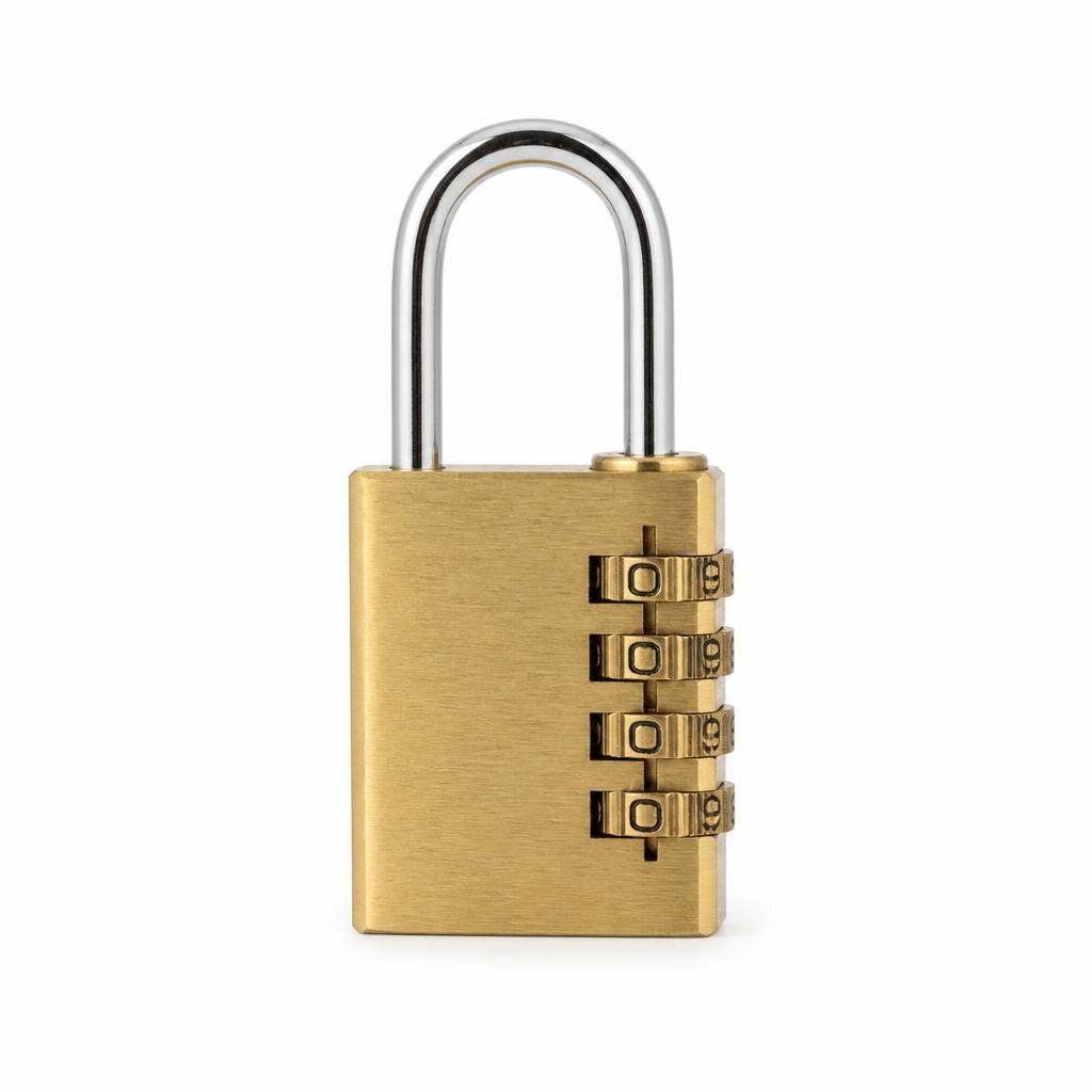 COLEX V-624 20MM 4DIGIT RESETTABLE BRASS PAD LOCK