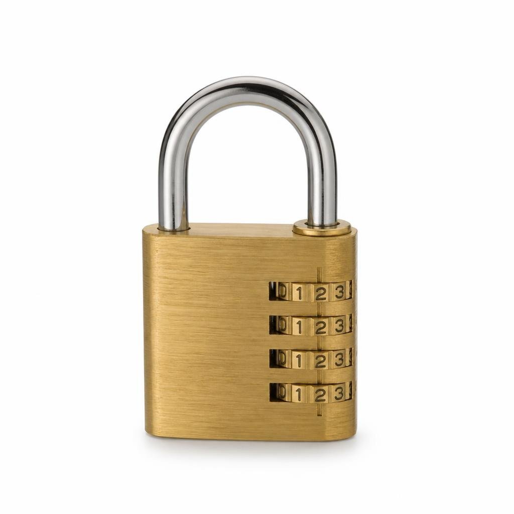 COLEX V-644 40MM 4DIGIT RESETTABLE BRASS PAD LOCK
