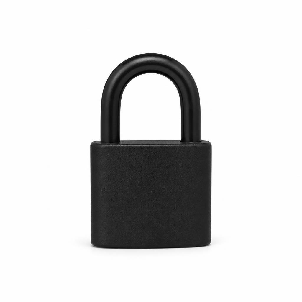 OPEL OMBPL50 50MM MATT BLACK PADLOCK