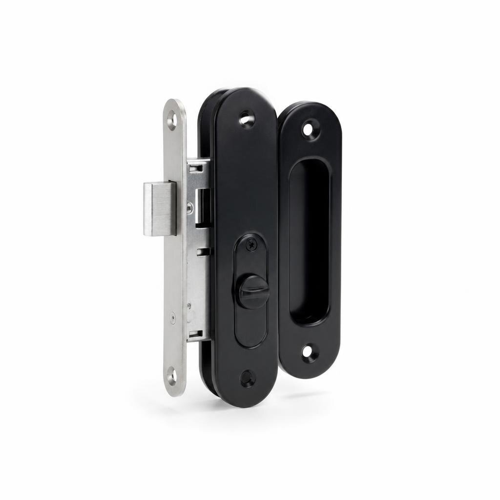 A6 25MM BK SLINDING DOOR LOCKSET