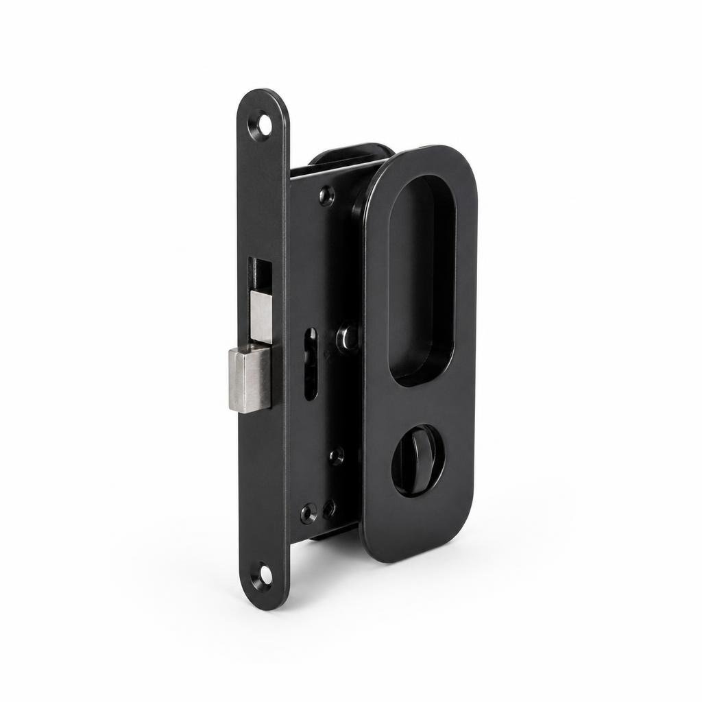A6 32MM BK SLINDING DOOR LOCKSET