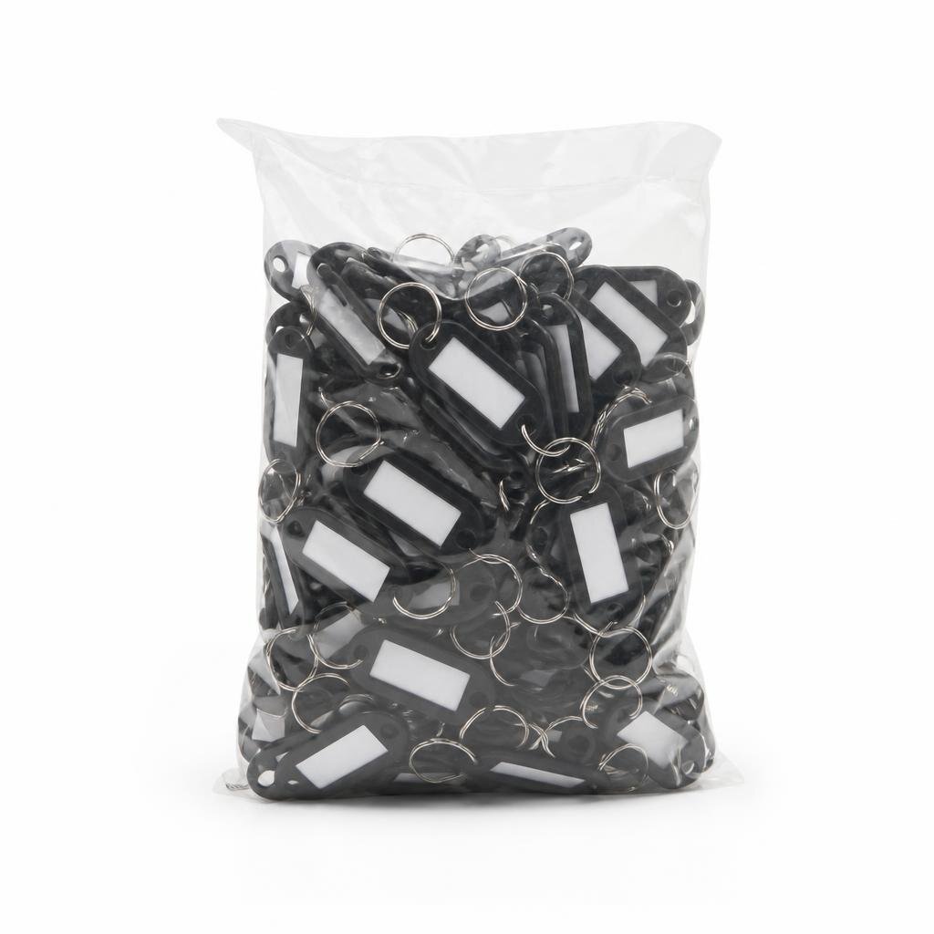 M-PVC KEY LABEL (BLACK COLOUR) (200PCS/BAG)
