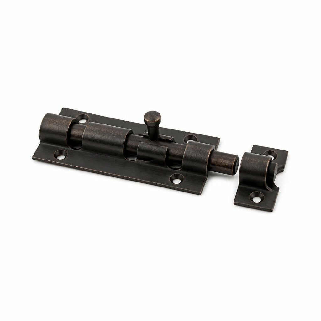 BLACKRINO BR4200 4" M/DUTY ANTIQUE DOOR BOLT