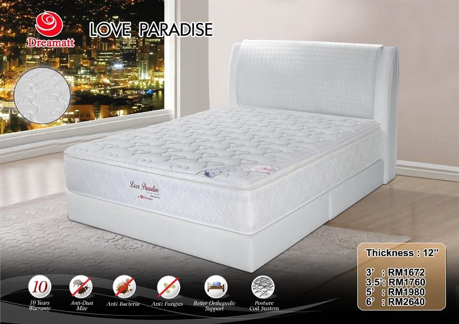 DREAMATT 12" LOVE PARADISE Mattress