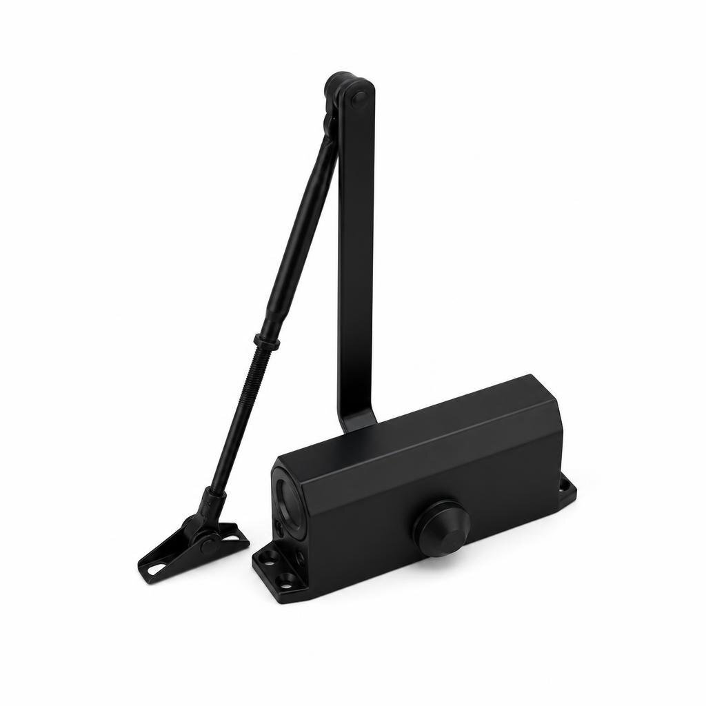 SWING DOOR SOFT CLOSE DOOR CLOSER / POWDER COATED BLACK
