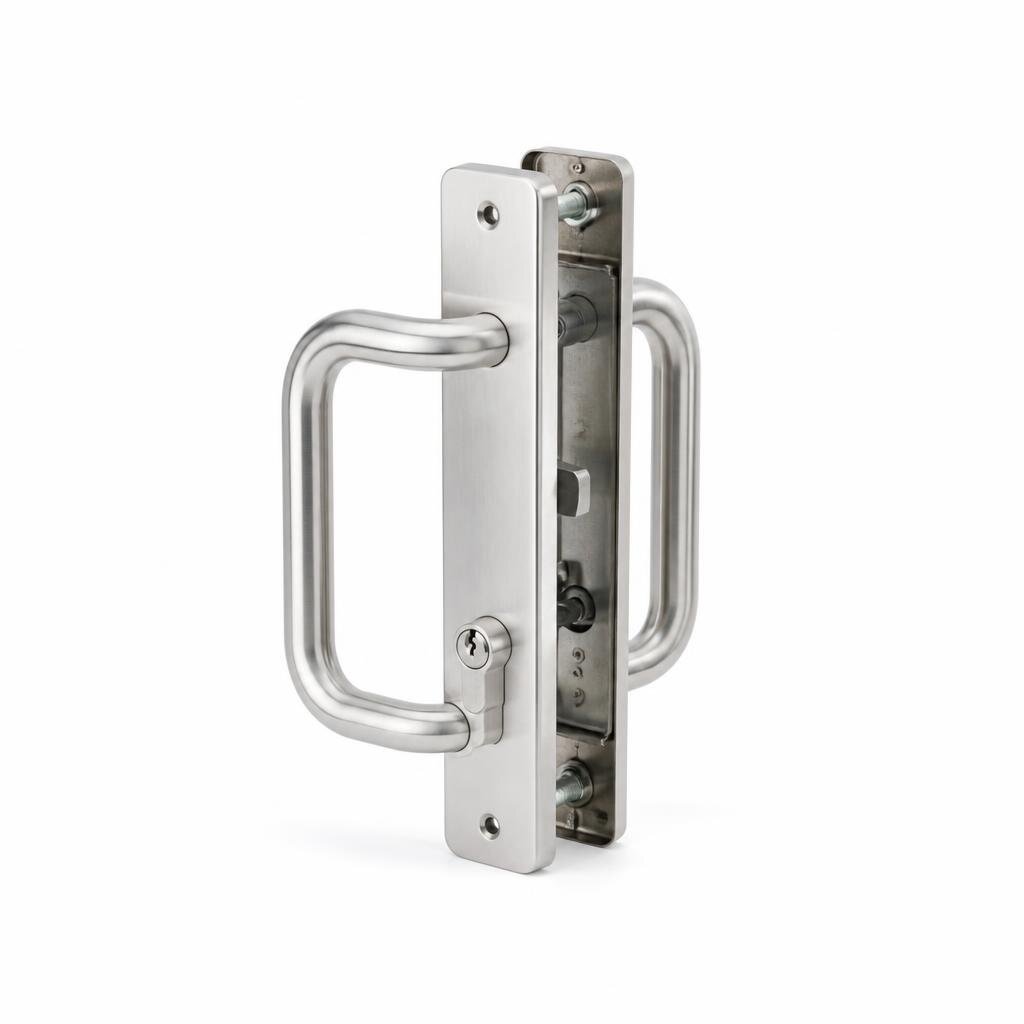 OLPHA 6491 S/STEEL ENTRANCE HANDLE LOCK