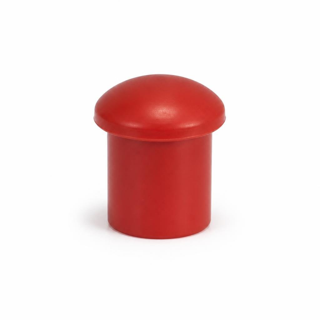 RBR 9 X 22MM ROUND RED RUBBER DOOR STOPPER