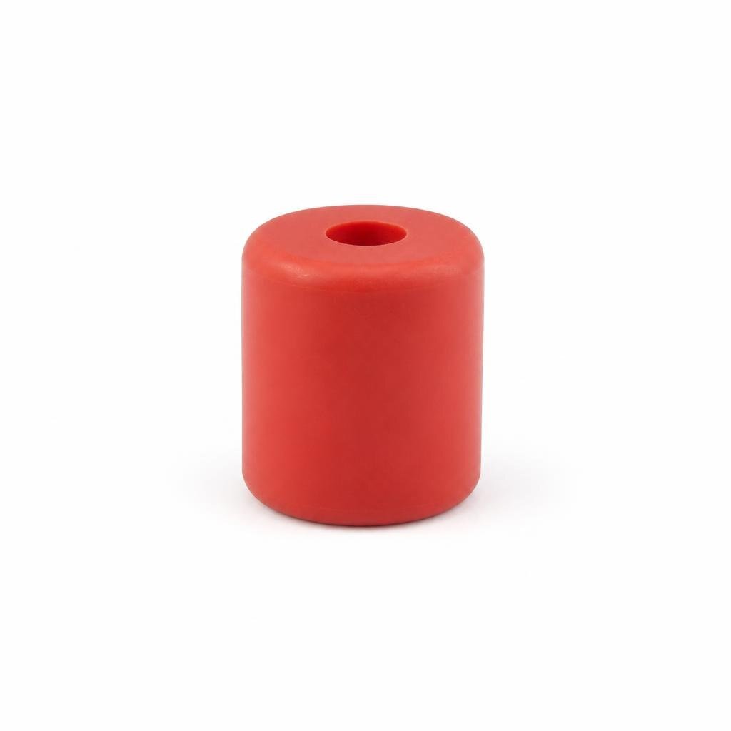 RBR 12 X 25MM ROUND RED RUBBER DOOR STOPPER