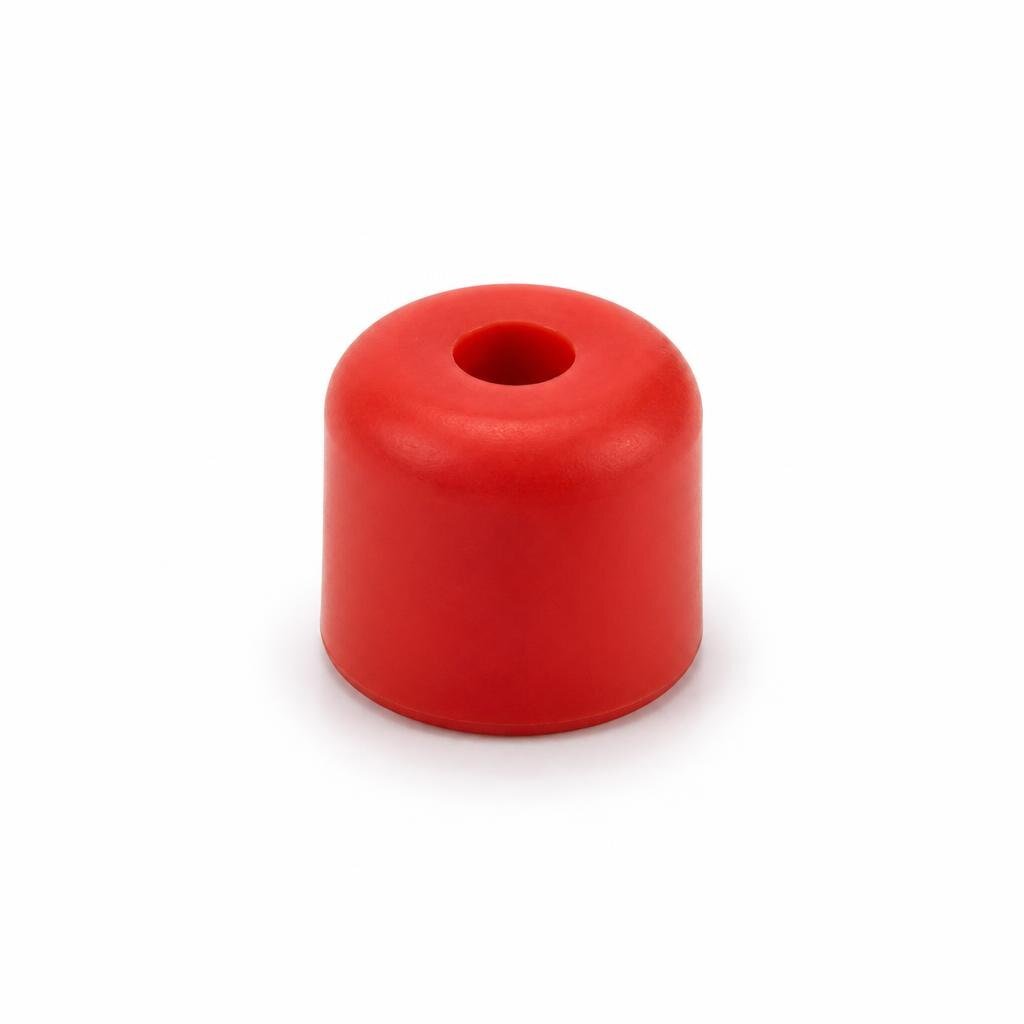 RBR 19X 30MM ROUND RED RUBBER DOOR STOPPER