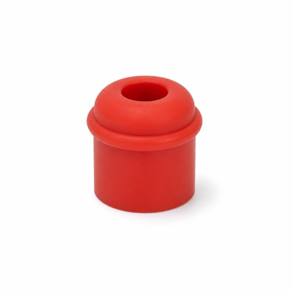 RBR 25 X 25MM ROUND RED RUBBER DOOR STOPPER