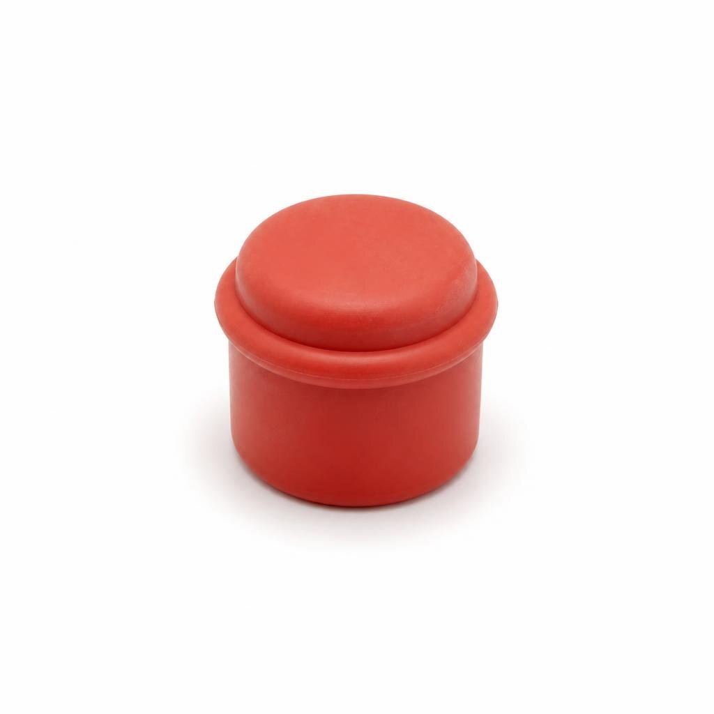 RBR 25 X 37MM ROUND RED RUBBER DOOR STOPPER