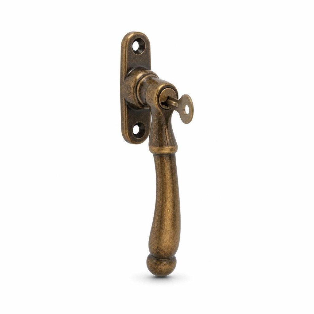 TGY CH440 ANTIQUE CASEMENT HANDLE WITH KEY LEFT
