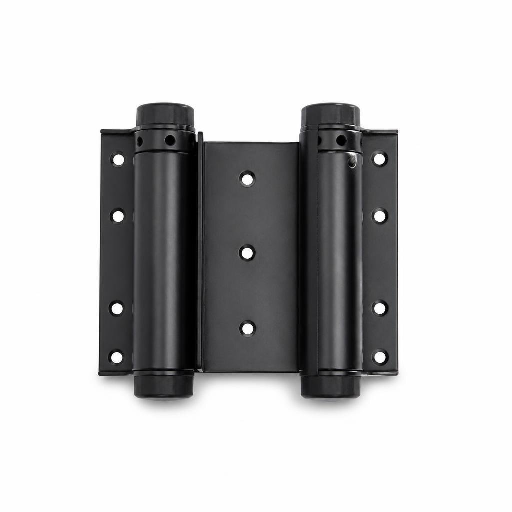 4" DOUBLE ACTION BLACK SPRING HINGES