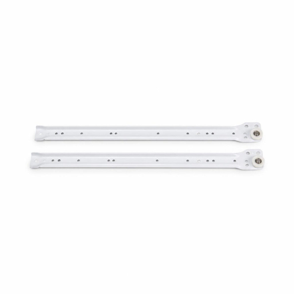 K1 50001-K 18" (WHITE) METAL CABINET DRAWER SLIDE ROLLER RUNNER RAILWAY TRACK SET