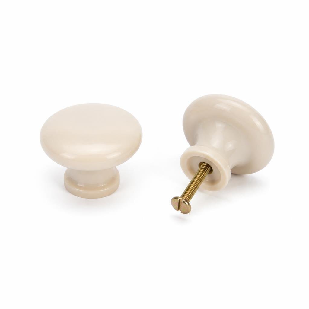38MM PLASTIC ROUND DRAWER KNOB PAIR