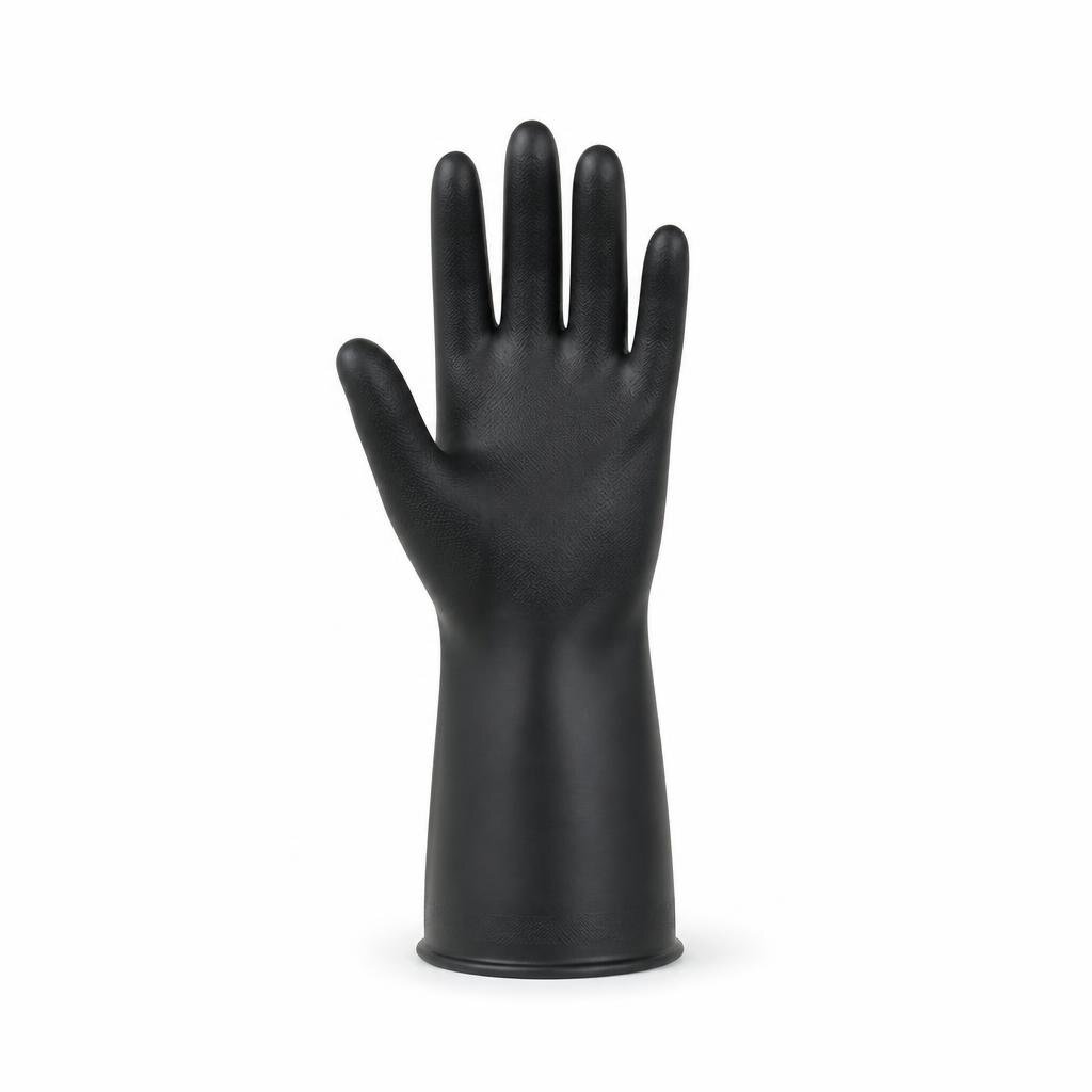 M-13" BLACK RUBBER HAND GLOVE