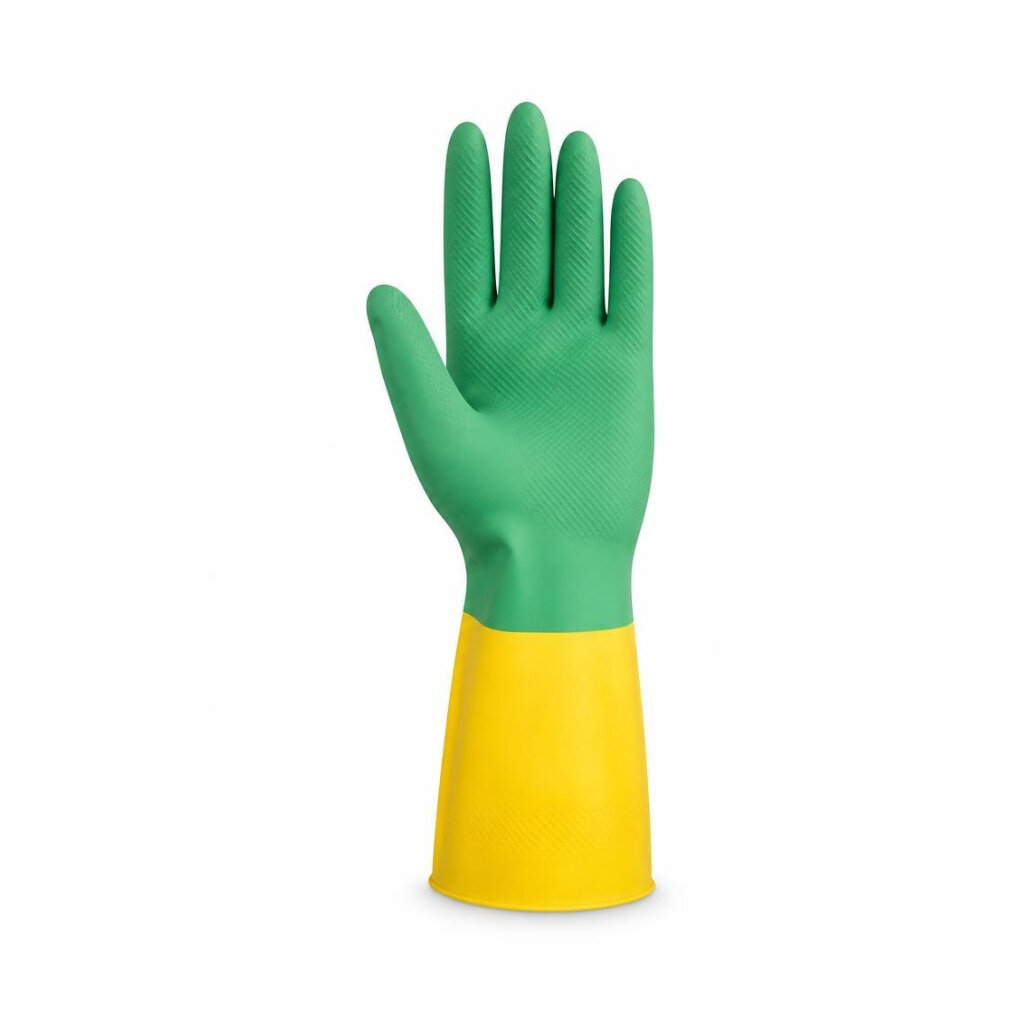 ACTIVE 2098 GREEN YELLOW RUBBER HAND GLOVE
