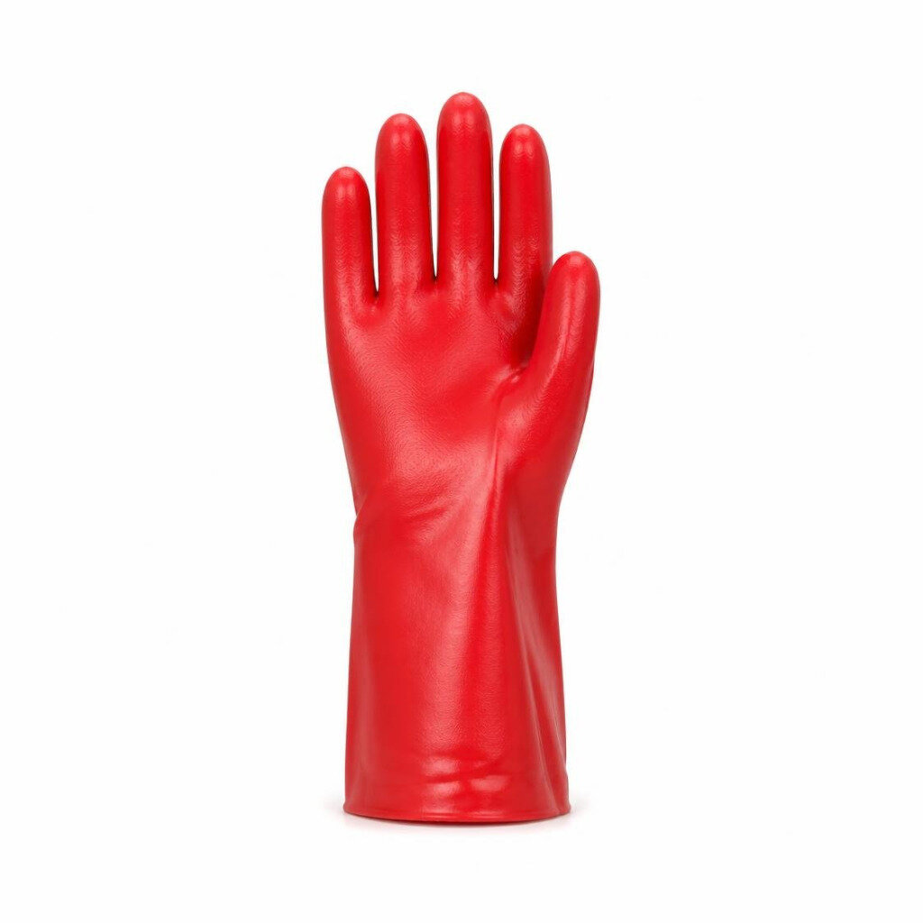 11" RED PVC HAND GLOVE
