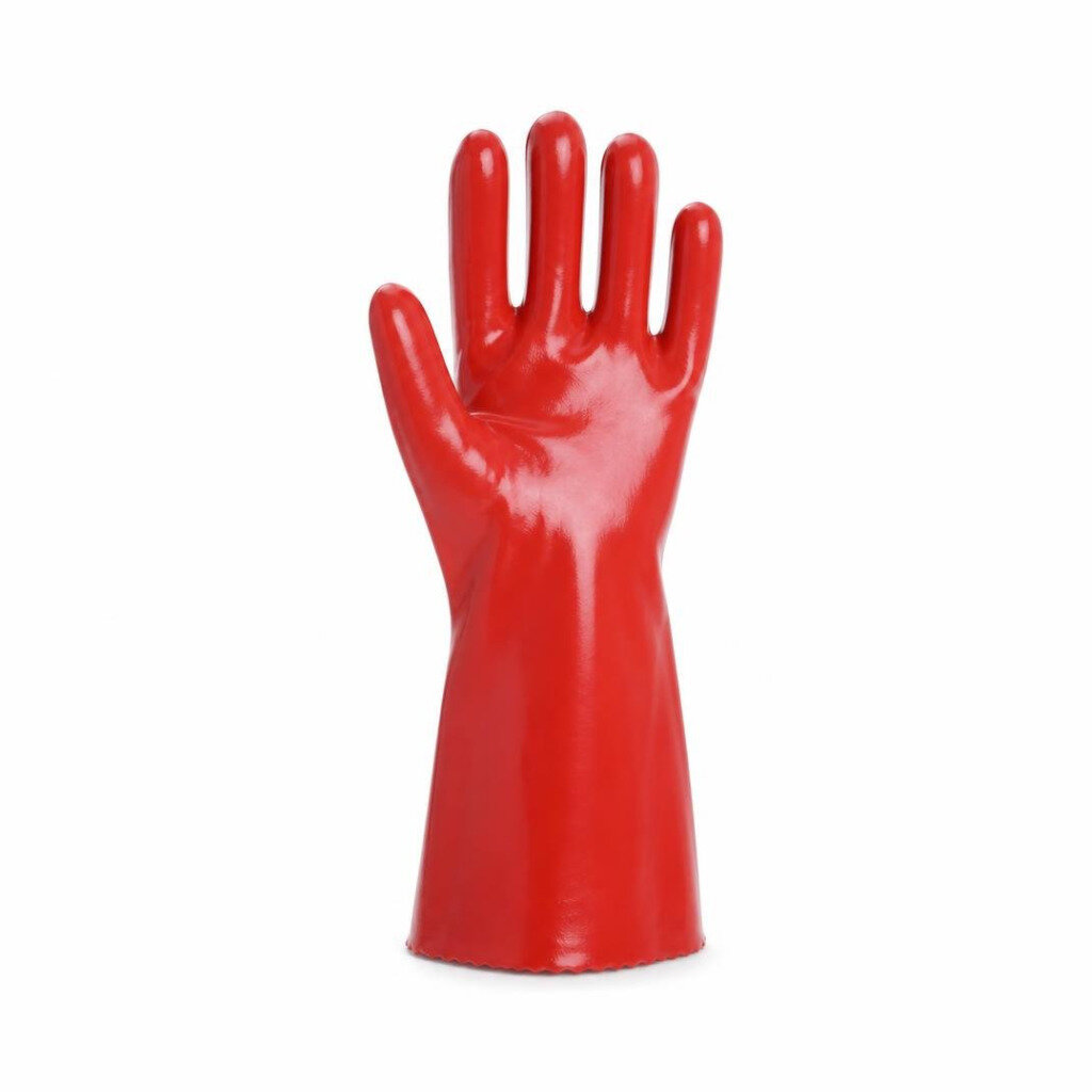 14" RED PVC HAND GLOVE