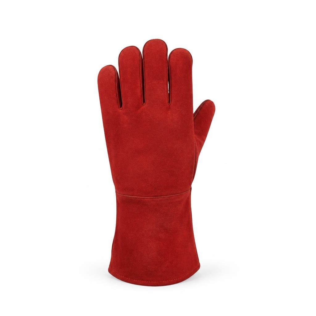 HY 14" RED FULL LEATHER HAND GLOVE