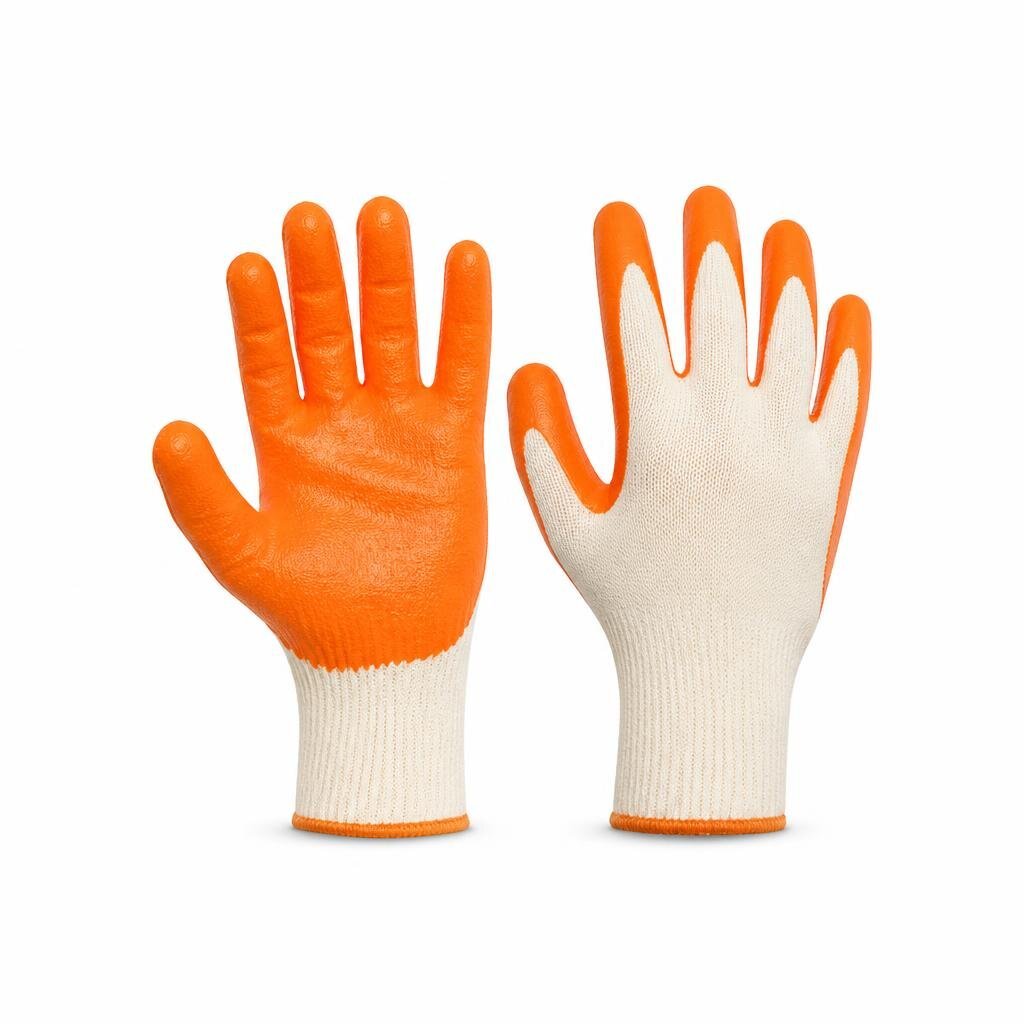 900#  LATEX COATED HAND GLOVE - ORANGE