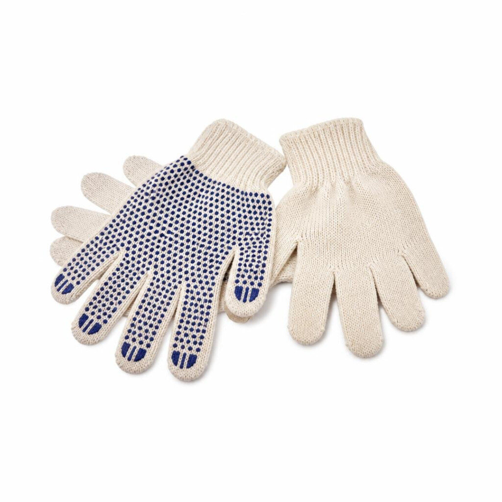 COTTON HAND GLOVES WITH RUBBER POINT