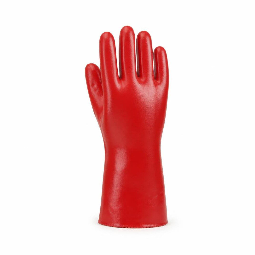 NIETZ 7011 11" RED PVC GLOVE (INTERLOCK LINING)