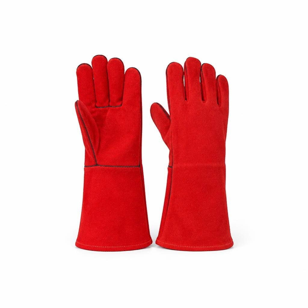 PICASAF 14" WSR RED FULL LINED LEATHER GLOVE