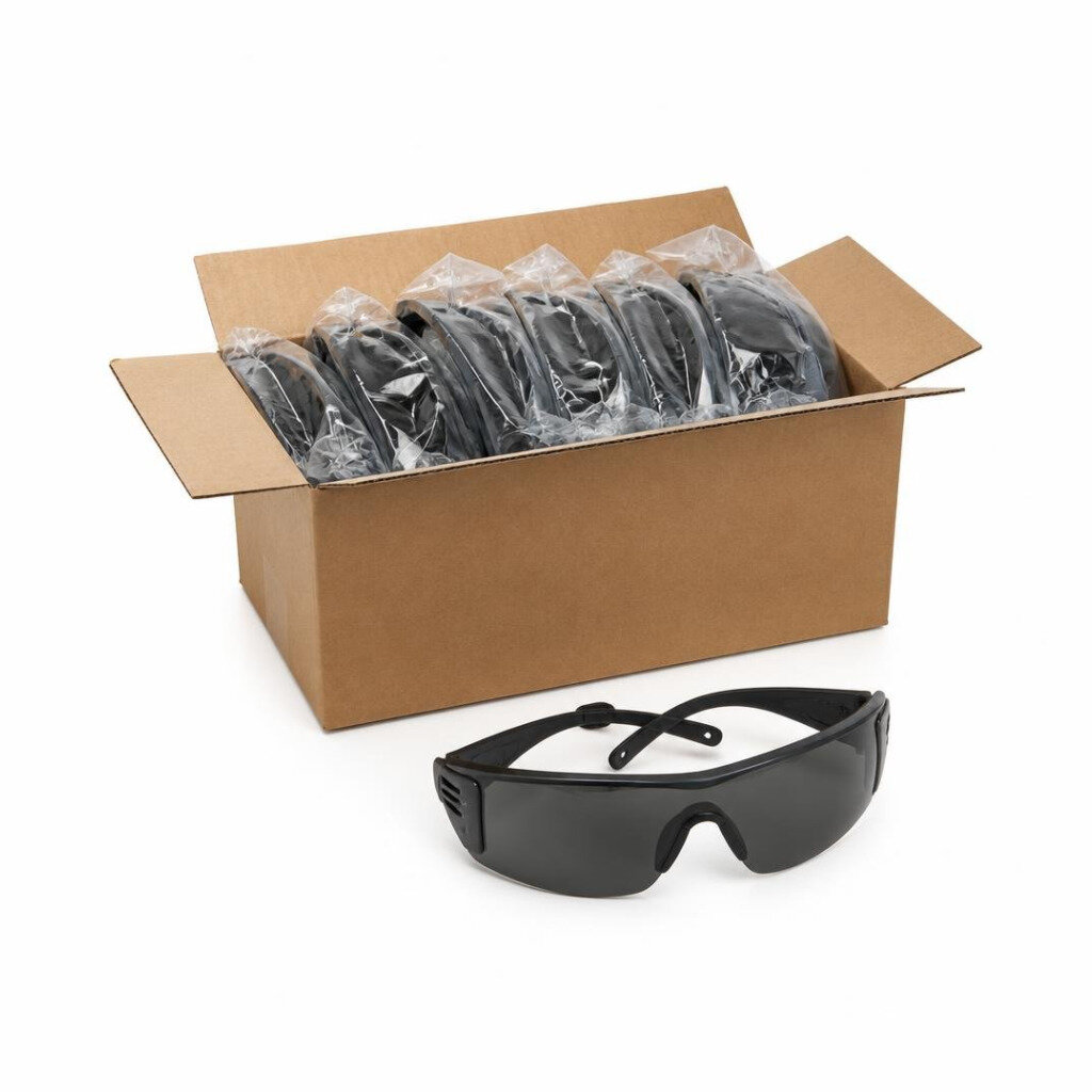 BLACKRHINO BR5003W SAFETY GOGGLES DARK BLACK (16PCS/BOX)