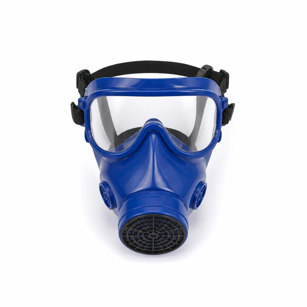 JY5011 SINGLE BLUE CARBON MASK WITH GOGGLES