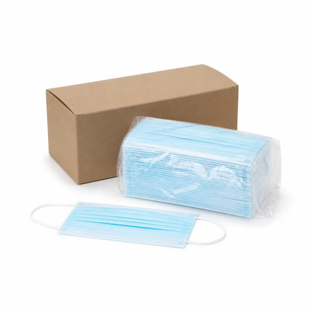 BFE95% BLUE DISPOSABLE FACE MASK - BOX