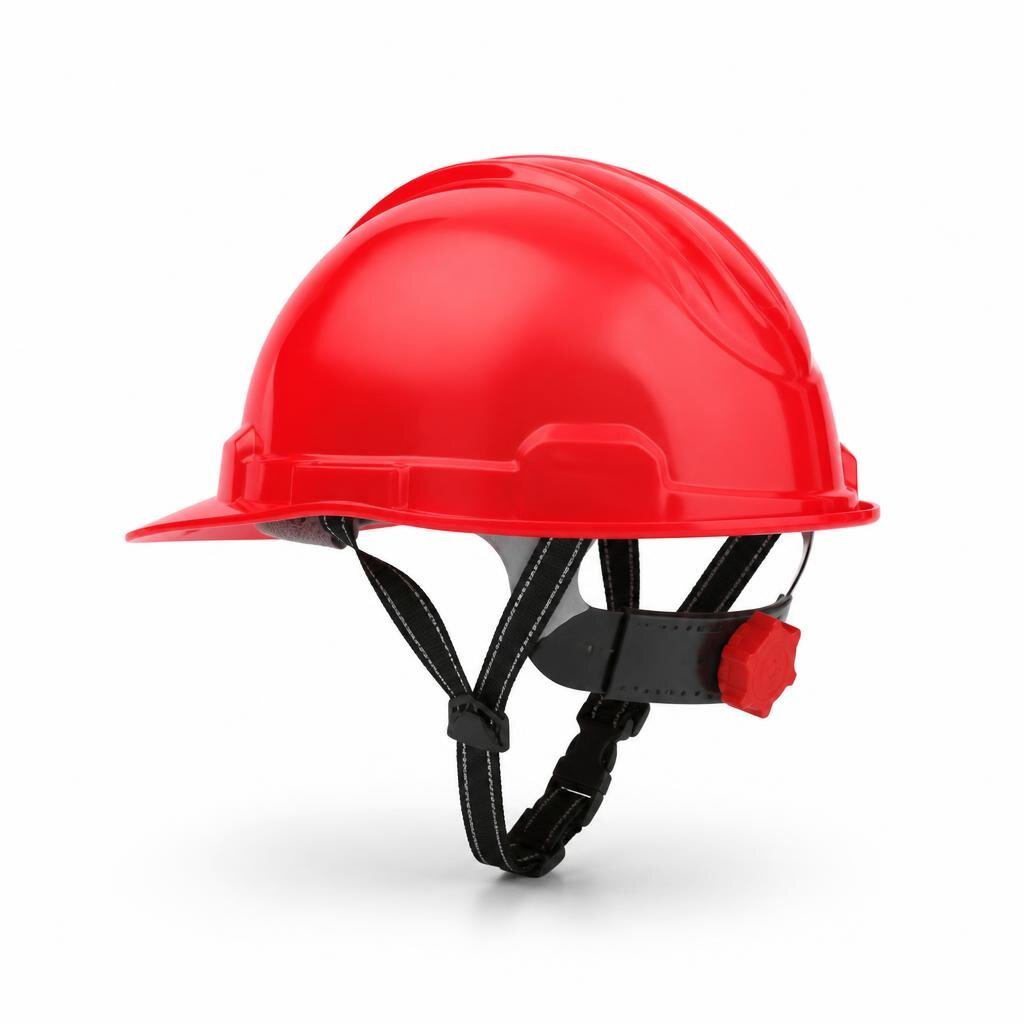 UVEE 908 SAFETU HELMET RATCHET LOCK RED