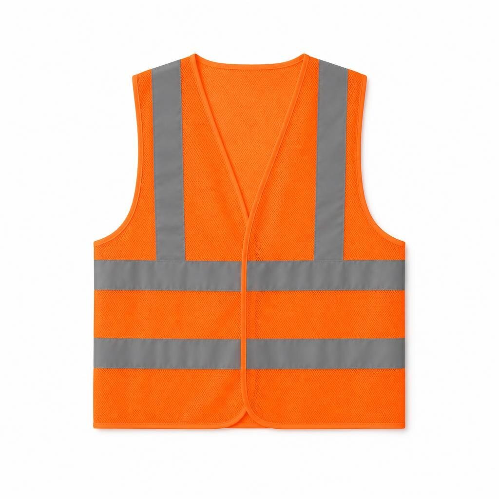 H/DUTY REFLECTIVE SAFETY VEST - ORANGE