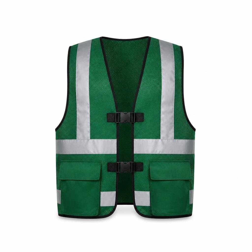 TWO SIDE SAFETY VEST - GREEN