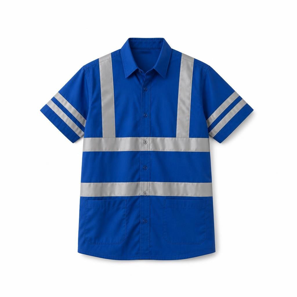 004B REFLECTIVE SHIRT - 4LINE BLUE (SAFETY VEST)