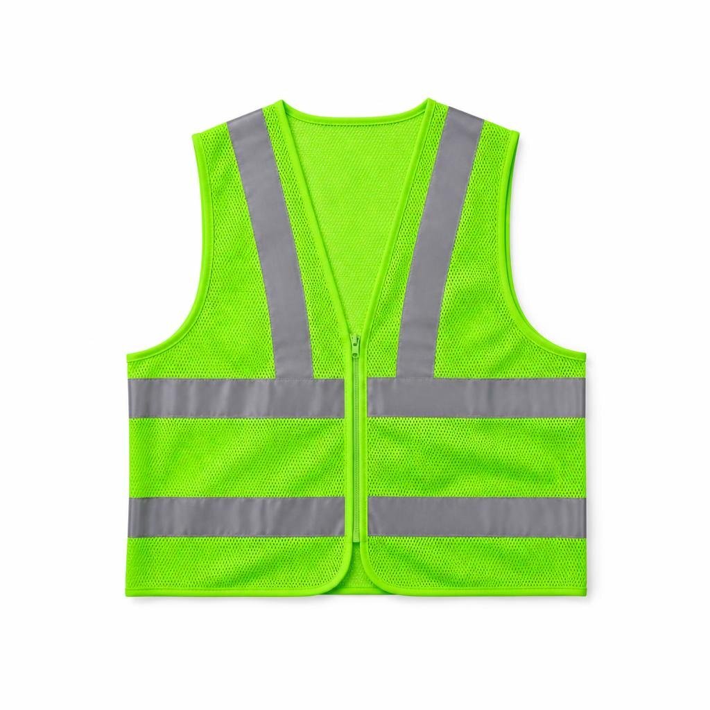 E-MAX X-TYPE REFECTIVE SAFETY VEST - GREEN