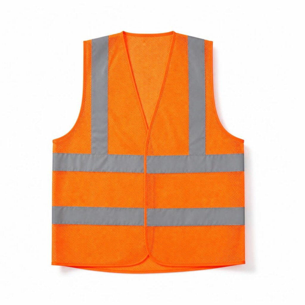 E-MAX STICK REFLECTIVE SAFETY VEST - ORANGE