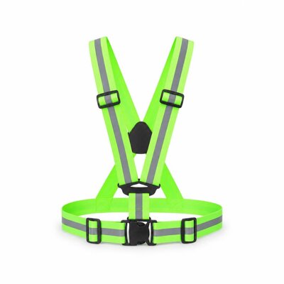007G REFLECTIVE GREEN SAFETY BELT - CLIP