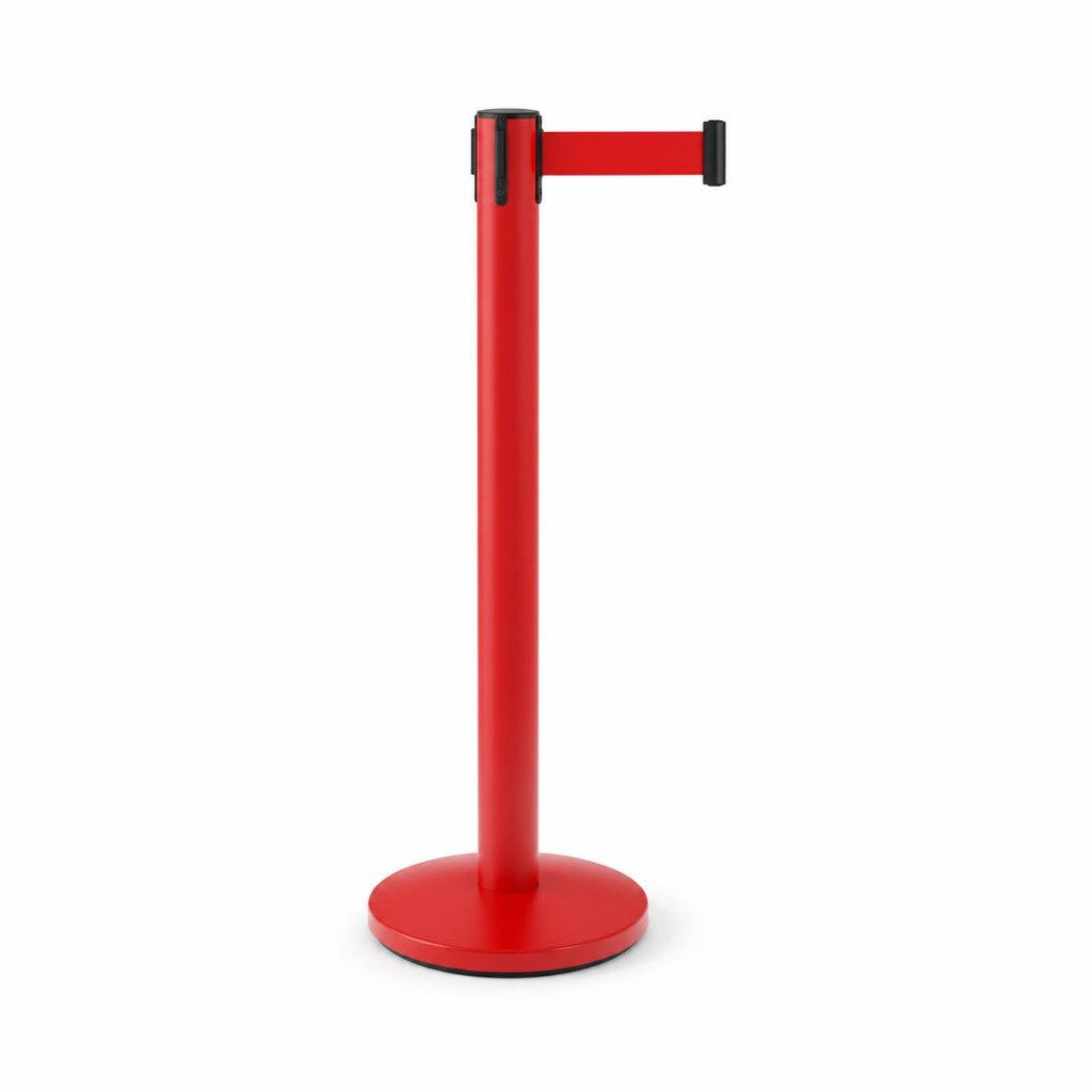 RED BELT Q-POLE STAND WITH SELF RETRACTABLE BELT
