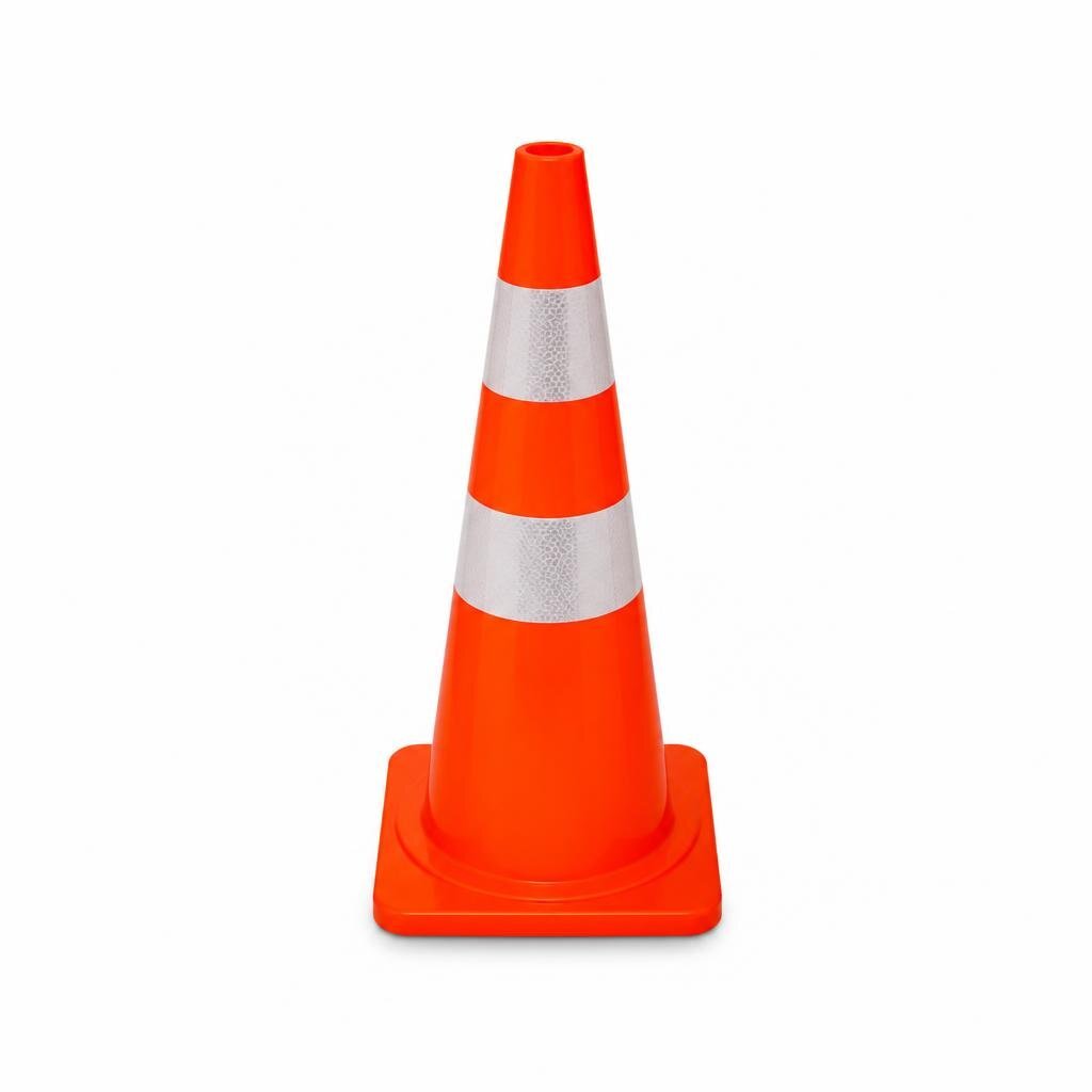75CM (30")  SAFETY CONE (2 REFLECTOR LINE)