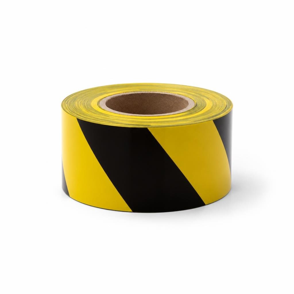 3" X 50M AWAS WARNING TAPE YELLOW & BLACK