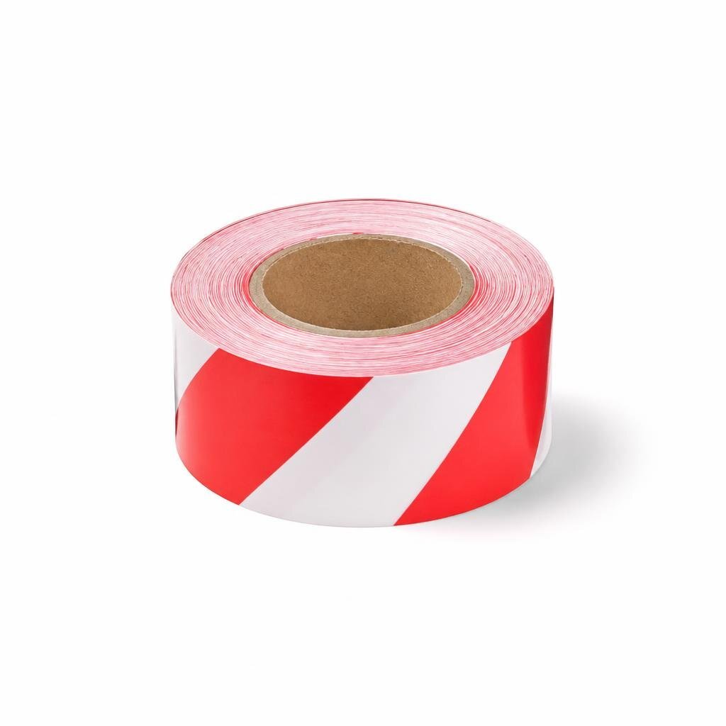 50MM X 70MTR AWAS BARRICADE TAPE RED & WHITE